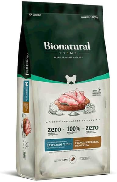 Bionatural Prime - Frango Cães De Raças Méd/Grand Castrados ou Light 15kg