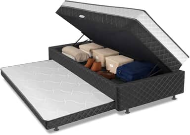 Cama Bibox com Baú Solteiro com Cama Auxiliar Conjugada Gabi