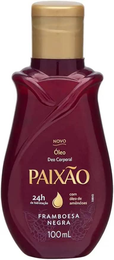 Paixão Óleo Corporal Framboesa Negra Com Ação Desodorante Tamanho: 100 Ml (Pacote De 1)
