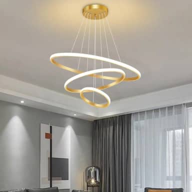 Luminaria de Teto Led, 3 Cores Plafon Luz de Led Sobrepor, Lustre Para Sala Branco Quente e Frio Banheiro Quarto Escritório 127-220V (Americano)