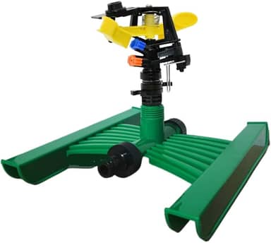 Aspersor De Impulso Setorial Irrigador Com Base Para Jardim Horta Plantação Giratório Ajustável