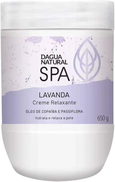 Creme Massagem Relaxante SPA Lavanda 650G DAgua Natural