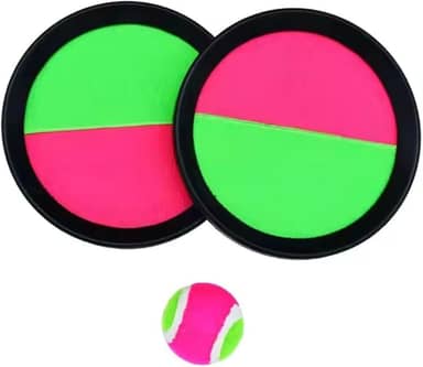 Kit 2 Raquetes Com Tiras Autocolantes Bola Bateu Colou Premium Esporte Infantil Pais Filhos