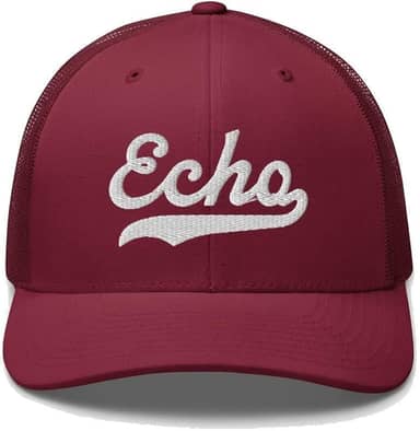 Echo Hat Boné Echo Trucker Boné de Beisebol Bordado Escrita Vintage Malha Esportiva Swoosh Presente Lembrança Headwear LA MN OU UT