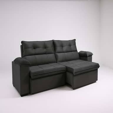 Sofá Compacto, Prático e Versátil 2 Lugares Reclinável e Retrátil Bel Veludo LIMOV Perfeito para Salas Pequenas (Cinza Chumbo)