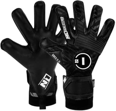 Luva De Goleiro Profissional N1 Ares Cor:Black, Tamanho:10