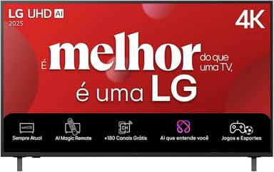 Smart TV 4K 55" LG UHD 55UA85 Processador α7 AI Ger8 4K Super Upscaling Google Cast Alexa Integrado Controle AI Smart Magic WebOS 25