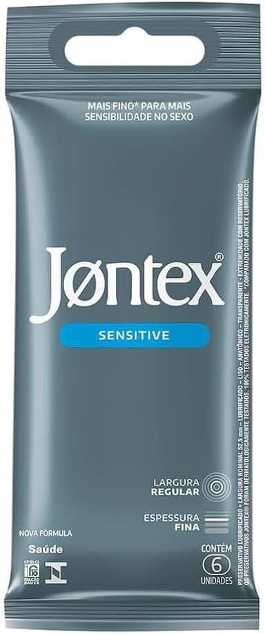 Preservativo Camisinha Jontex Sensitive - 6 Unidades