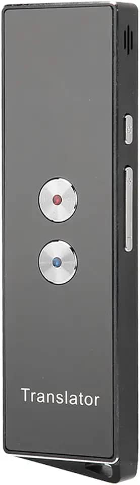Dispositivo tradutor portátil, tradutor de bolso inteligente em tempo real, 74 idiomas 70 acentos suportados, BT5.0 Tradutor bidirecional portátil para aprender viagens negócios (preto)