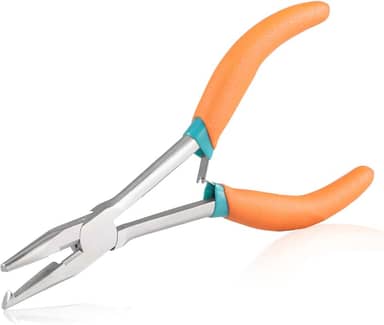 Alicates de ponta longa com cortadores de arame, alicate de anel dividido com mandíbula serrilhada para removedor de anzol e fabricação de joias