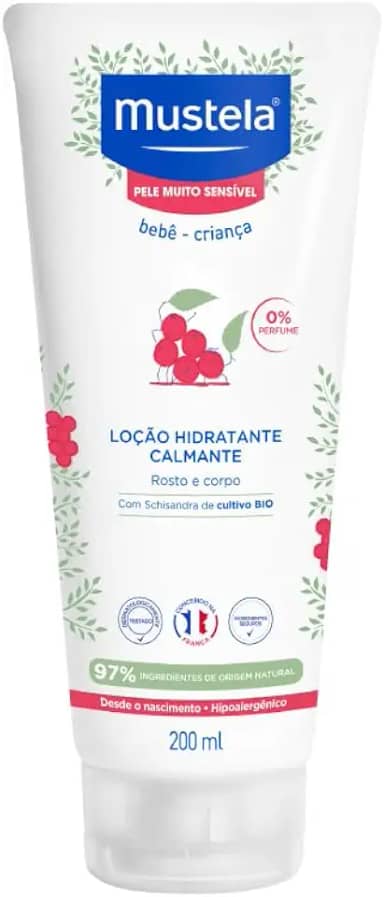 Mustela Hidratante Calmante 200Ml - Creme Infantil Sem Fragrância Para Pele Muito Sensível E Sensibilizada Com 97% De Ingredientes De Origem Natural - Bebê E Criança