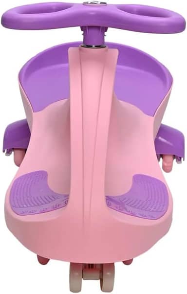 Zippy Toys Carrinho de Rolimã Infantil TW20F1, Rosa e Roxo, Com LED, Base Giratória, Para Crianças