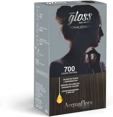 AcquaFlora Kit Acquaflora Hidra Gloss 700 Louro Natural - Tonalizante