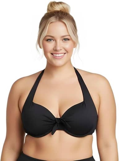 Top Biquíni Plus Size Sustentação Bojo Moda Praia Decote