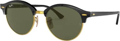 Óculos de Sol Ray-Ban Clubround 0RB4246 901 Tam 51 / Preto - Lentes Verde