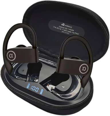 Fone de Ouvido, Bluetooth 5.4, IPX5 à Prova D'Água, 45h de Bateria, Com Microfone Embutido. Design Esportivo e Ergonômico, Ideal Para Corridas, Atividades Físicas, Videogame, IPhone e Android