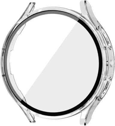 CORONITAS Capa Protetora para Samsung Galaxy Watch 7, 44mm e 40mm, Película 5D Interna, Proteção 360° (Transparente, 40mm)