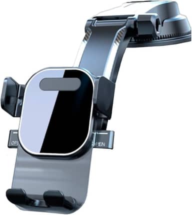 Suporte Veicular para Celular e GPS – Ventosa Forte com Trava Automática e Fixação Estável no Painel ou Para-brisa