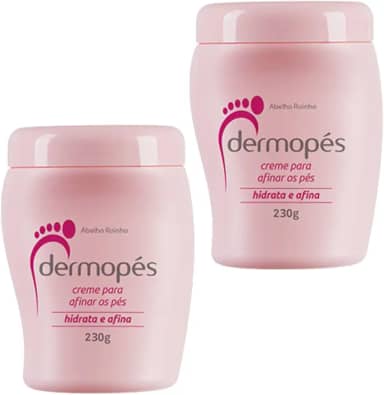 kit 2 Creme Para Afinar Os Pes Hidrata e Afina Dermopes Abelha Rainha