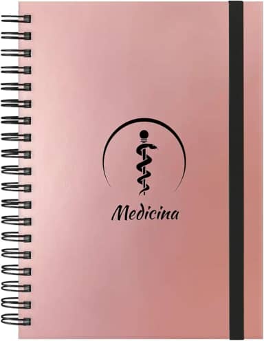 Caderno Colegial Plus 10 Matérias Profissões Medicina (Rosê Gold)