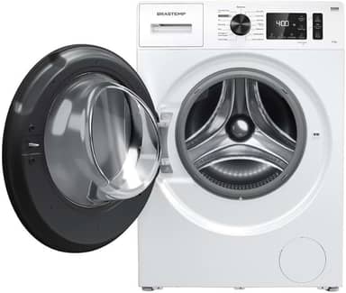 Brastemp Frontal, Lavadora de Roupas, Branco, Smart Sensor, 64,4x59,5x84,6 cm, 11kg, Triplo Vapor, Inox, 15 Ciclos com Tira Manchas PRO, 75kg