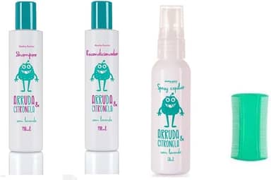 Kit Mata Piolho E Lêndeas Abelha Rainha + Pente Fino