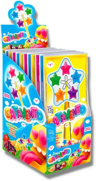 PIRULITO CATAVENTO ESTRELA 24X12X12g