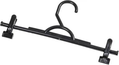 Kit Cabide Saia Calça Fixo Preto - 12 Unidades