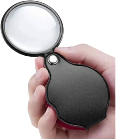 Lupa de Aumento de Bolso Portátil Dobrável Lente 60mm De Aumento Profissional Para Leitura Lupa de Mão com lente de aumento Dobrável