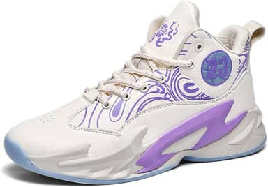 Tênis de basquete masculino de cano alto com amortecimento e suporte respirável para treinamento esportivo juvenil Equipamento de basquetebol