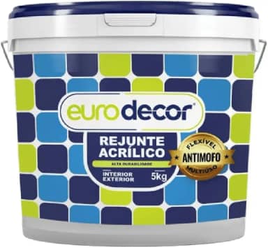 Rejunte Líquido Acrílico 5KG Antimofo Banheiro Interno e Externo + Aplicador (Café)