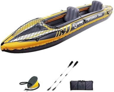 Caiaque Inflável Duplo 160kg Remos Bomba Zray St Croix 360