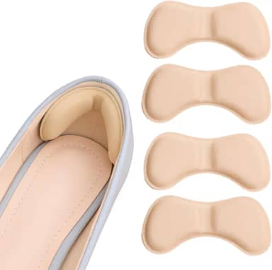 Kit 4 Protetor Calcanhar Calcanheira Tênis Sapatos Folgados Bege