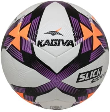 Bola de Futebol Society Slick – Tamanho Oficial, Costurada à Mão, Câmara de Butil, Uso em Grama Sintética
