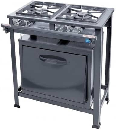 Tron Fogão Industrial Eco N.E 2 Bocas 1Qs 1Qd C/F Grafite Aço Galvanizado Elétrico