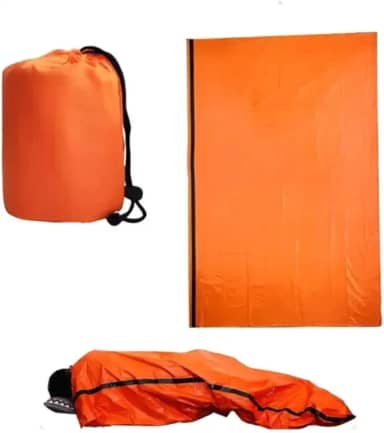 Saco de Dormir Térmico de Emergência Portátil Para Camping Trilha e Sobrevivência Ultraleve Dobrável Retém Calor À Prova d'Água e Vento