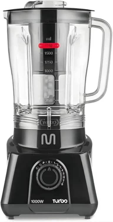 Liquidificador Turbo Multi Home 2,6L 1200W 12 Velocidades - Com Lâminas De Inox, Filtro E Função Multi Tritura Gelo E Frutas - Jarra Livre De BPA.