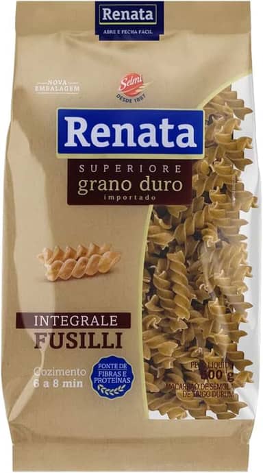 Macarrão Integral Fusilli N2 500g Renata Integrale