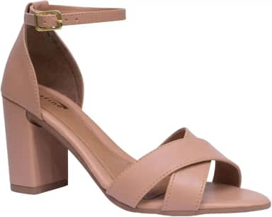 Sandália Feminina Salto Bloco Grosso Casual Confortável 28.08