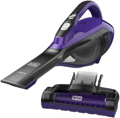 BLACK+DECKER Dustbuster AdvancedClean Pet Aspirador portátil sem fio com cabeça motorizada, roxo (HLVA325JP07)