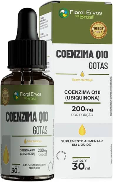 Coenzima Q10 200Mg Gotas Sublingual + Vit E Formula Nano Sabor Maracuja