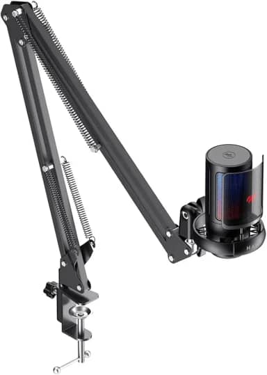 Microfone Stream Havit RGB Com Braço Articulado GK50 Pro Preto