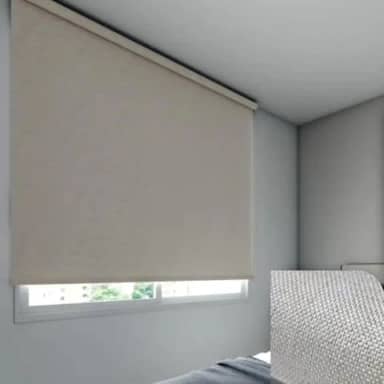 Cortina Persiana Rolo 100% Blackout Linho BEGE (1,80Lar x 1,30Alt) Direto da fábrica (Bege, Linho)