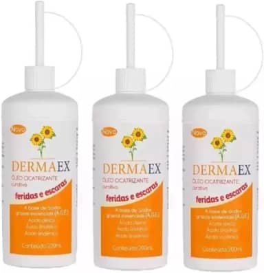 Kit C/3 Óleos De Girassol Cicatrizante Feridas E Escaras