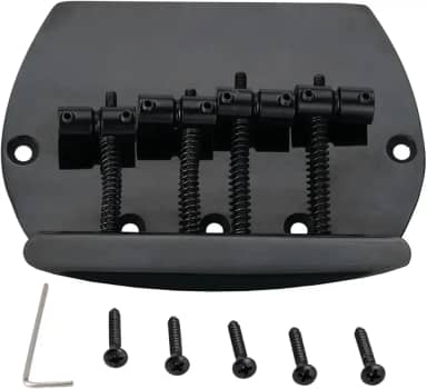 Musiclily Pro 57mm Ponte Baixo 4 Cordas para Baixo estilo Music Man, Preta