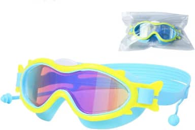 Óculos de natação infantis à prova d'água e antiembaçantes óculos de natação HD equipamento de natação óculos de natação de armação grande