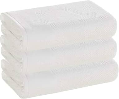 Kit 3 Toalhas de Rosto Karsten Fio Penteado – 48x80 cm - Galbe Branca