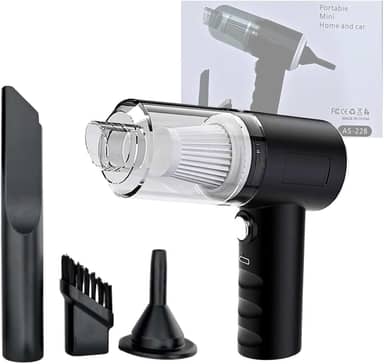 Mini Aspirador Portátil 3 em 1 Sem Fio Recarregável USB com Filtro – Para Carro, Teclado e Casa – AS-228
