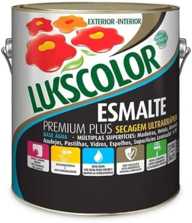 Tinta Esmalte Sintético Base Água 3,6l Lukscolor Cores Galão (Conhaque)