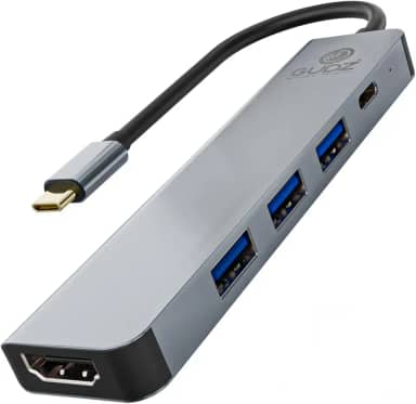 GUDZ Hub Adaptador USB Dockstation 5 em 1 Multiportas USB Tipo C Para HDMI 4K Full HD | USB 3.0 E USB 2.0 Compatíveis com Macbook Pro, Ipad, Laptop, Notebook, iPhone, HP, Dell, Lenovo | HUB USB C |